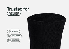 Extra Roomy Diabetic Socks (Thick) - Black
