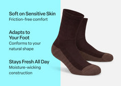 Padded Sole Socks - Dark Brown