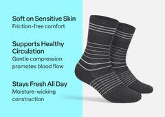 Mid-Calf Compression Socks 18-25 mmHg - Dark Gray