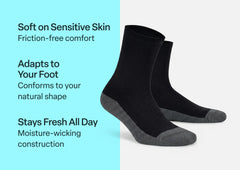 Extra Roomy Socks (Thick) - Charcoal
