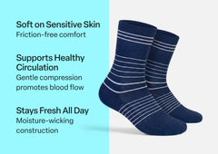 Mid-Calf Compression Socks 18-25 mmHg - Navy