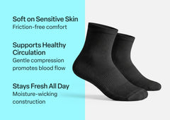 Compression Ankle Socks 15-20 mmHg - Black