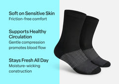Mid-Calf Compression Socks 18-25 mmHg - Black