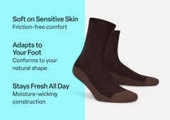 Extra Roomy Socks (Thick) - Dark Brown