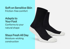 Casual/Dress Diabetic Socks - Black