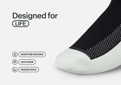 Padded Sole Diabetic Socks - Black